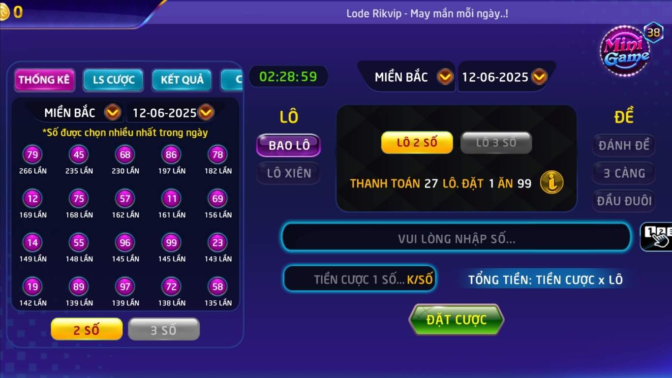 Các hình thức đặt cược lô đề Rikvip phổ biến